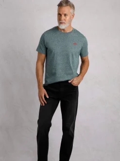 Weird Fish Black Edward Straight Comfort Stretch Denim Jeans