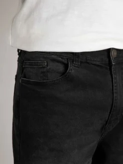 Weird Fish Black Edward Straight Comfort Stretch Denim Jeans
