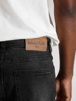 Weird Fish Black Edward Straight Comfort Stretch Denim Jeans