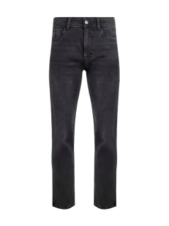Weird Fish Black Edward Straight Comfort Stretch Denim Jeans