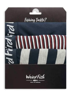 Weird Fish Blue Ashridge Boxer Shorts 3 Pack