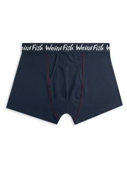 Weird Fish Blue Ashridge Boxer Shorts 3 Pack