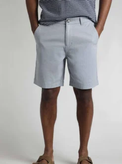 Weird Fish Blue Charleston Textured 100% Cotton Chino Shorts
