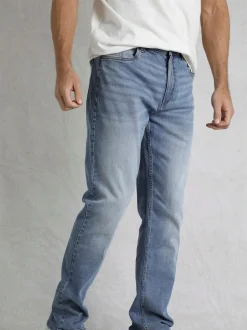 Weird Fish Blue Eddie Straight Comfort Stretch Denim Jeans