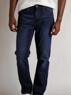 Weird Fish Blue Edward Straight Comfort Stretch Denim Jeans