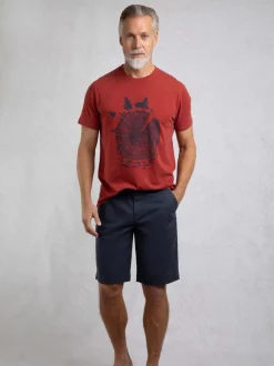 Weird Fish Blue Rayburn Flat Front Shorts
