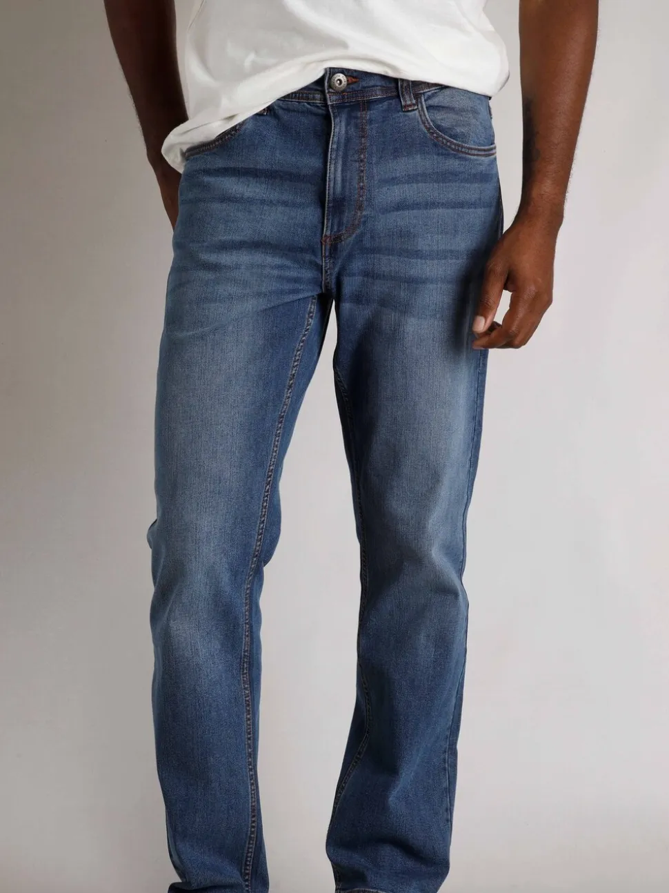 Weird Fish Blue Straight Comfort Edward Stretch Denim Jeans