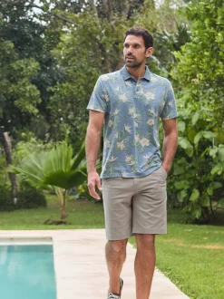 Weird Fish Cream Rayburn Flat Front Shorts