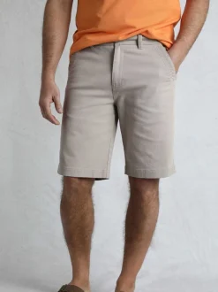 Weird Fish Cream Rayburn Flat Front Shorts