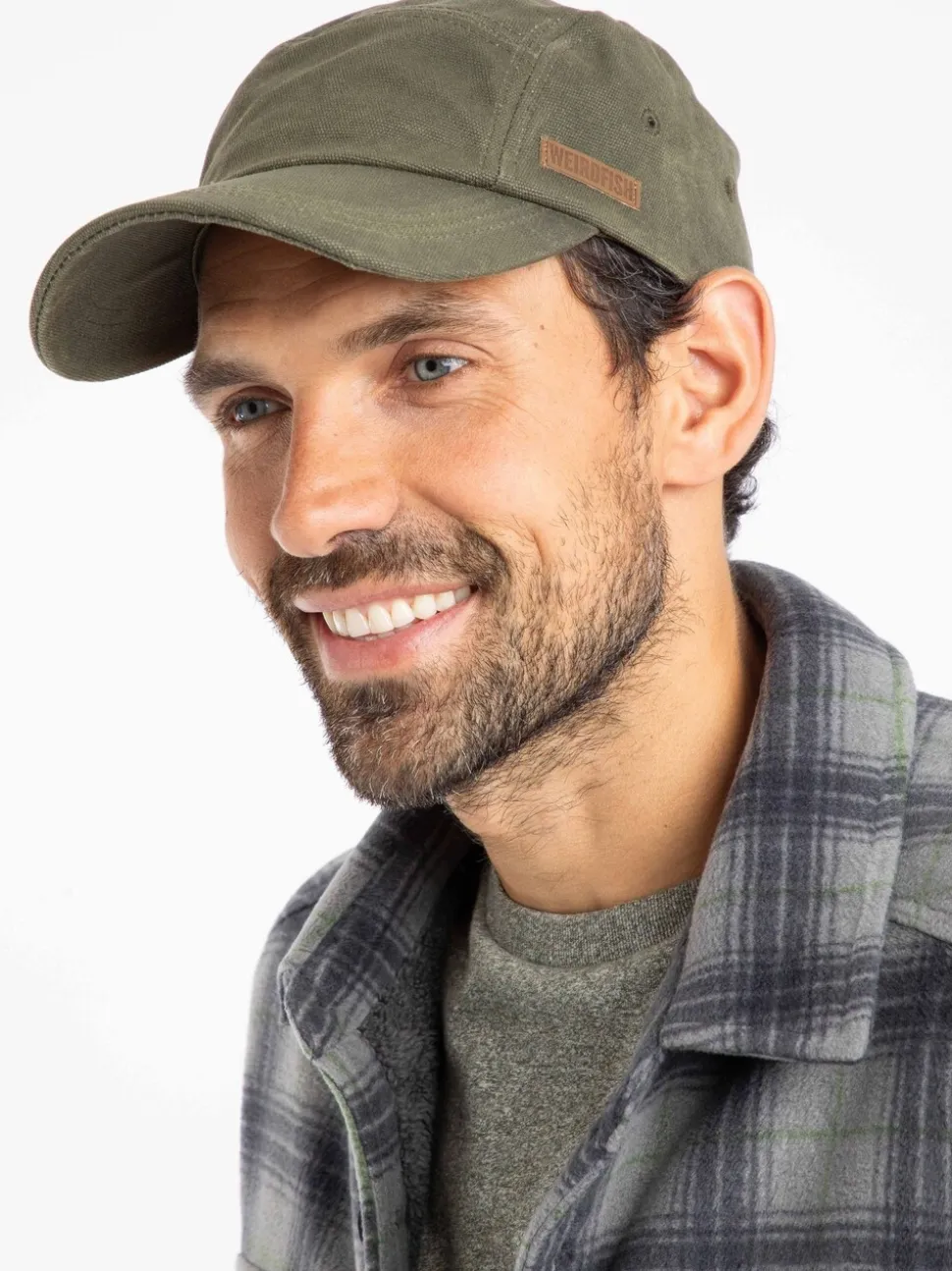 Weird Fish Green Bowers Green Waxed Canvas Cap