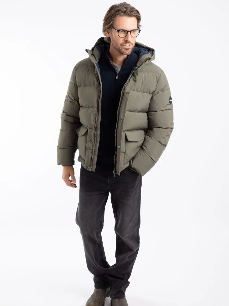 Weird Fish Green Calderwood Heavyweight Padded Jacket