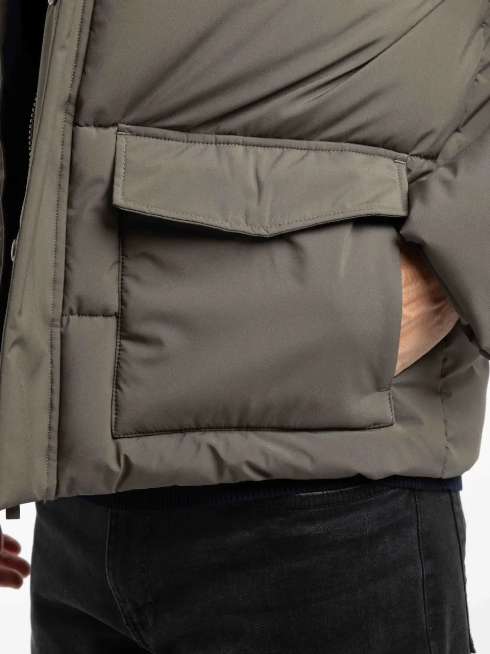Weird Fish Green Calderwood Heavyweight Padded Jacket