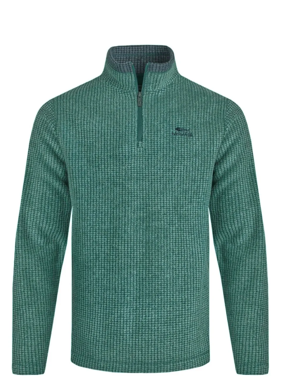 Weird Fish Green Newark Quarter Zip Grid Fleece