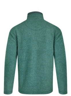Weird Fish Green Newark Quarter Zip Grid Fleece