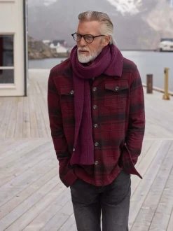 Weird Fish Red Bosco Checked Over Shirt