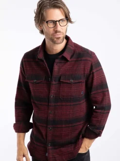 Weird Fish Red Bosco Checked Over Shirt