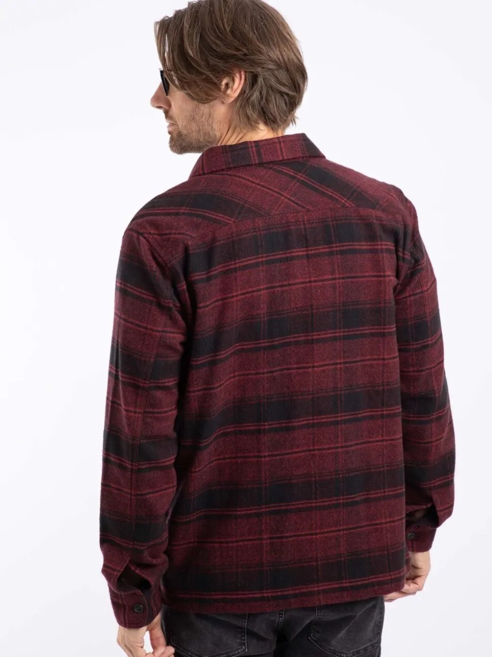 Weird Fish Red Bosco Checked Over Shirt