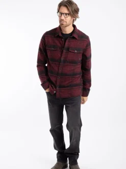 Weird Fish Red Bosco Checked Over Shirt