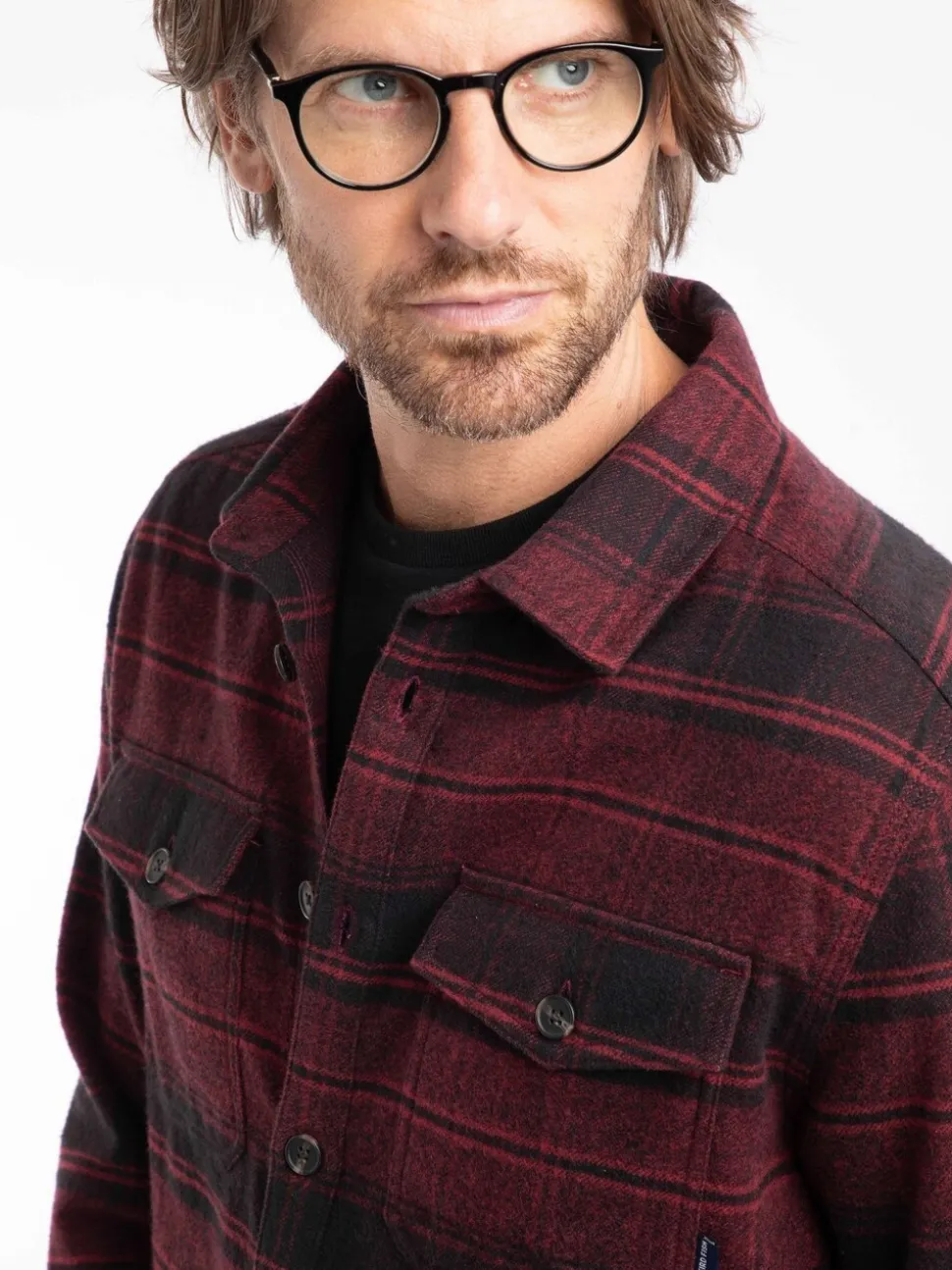 Weird Fish Red Bosco Checked Over Shirt
