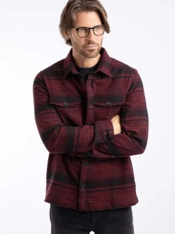 Weird Fish Red Bosco Checked Over Shirt