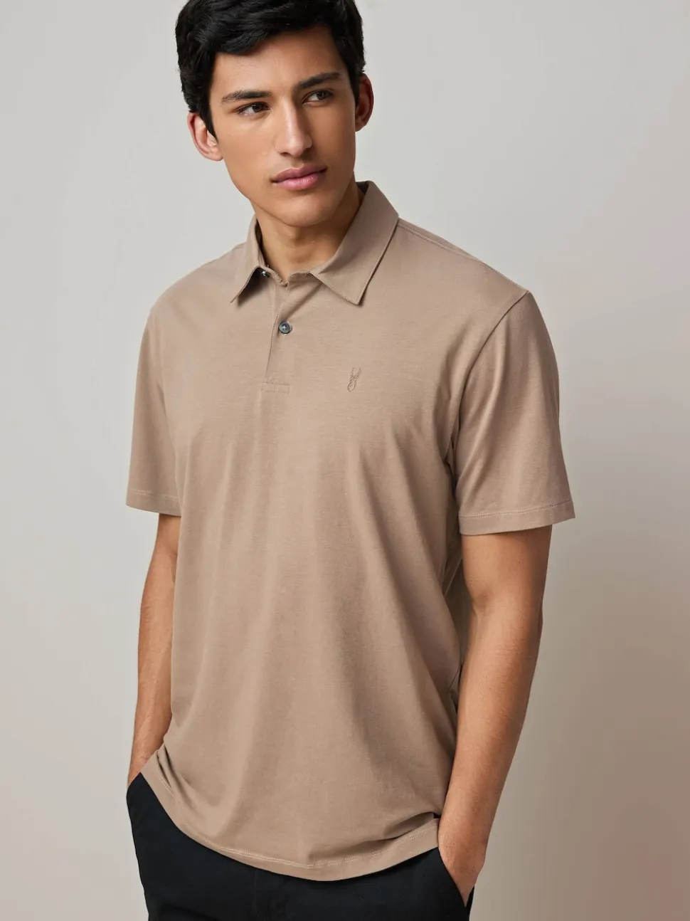White / Blue / Neutral / Pink / Grey Regular Fit Short Sleeve Jersey Polo Shirts 5 Pack