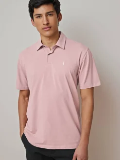 White / Blue / Neutral / Pink / Grey Regular Fit Short Sleeve Jersey Polo Shirts 5 Pack
