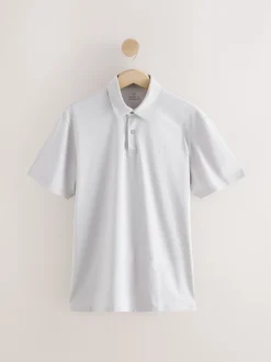 White / Blue / Neutral / Pink / Grey Regular Fit Short Sleeve Jersey Polo Shirts 5 Pack