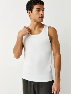 White 100% Cotton Layering Vests 5 Pack