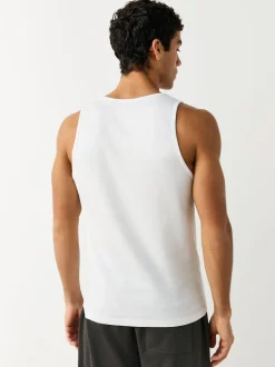 White 100% Cotton Layering Vests 5 Pack