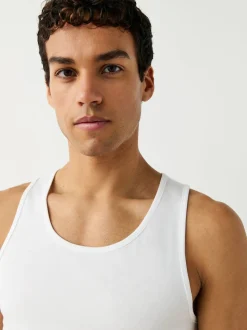 White 100% Cotton Layering Vests 5 Pack