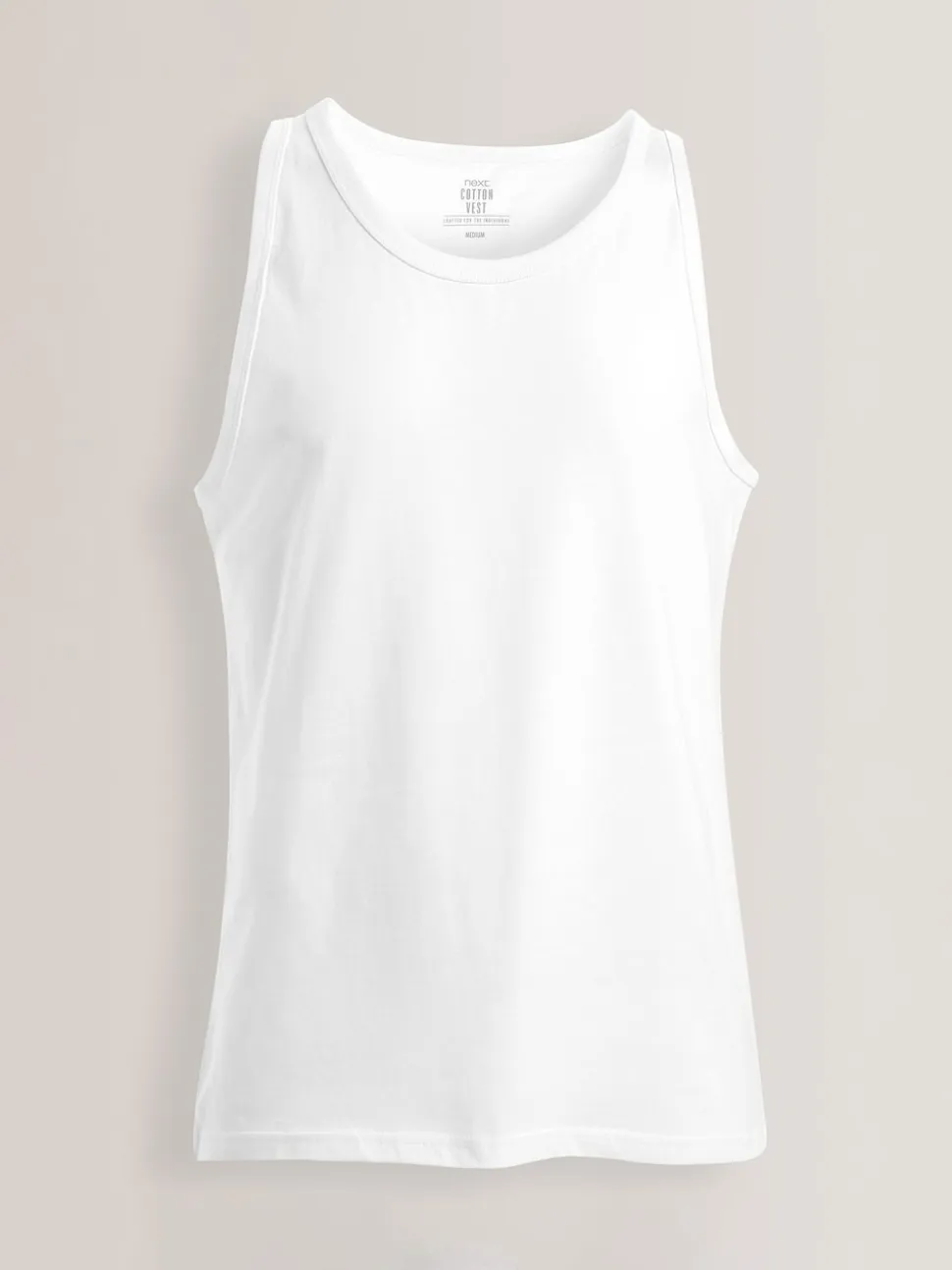 White 100% Cotton Layering Vests 5 Pack