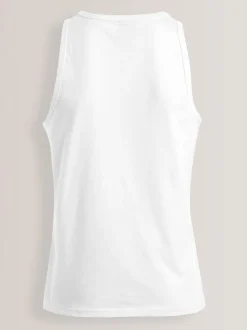 White 100% Cotton Layering Vests 5 Pack