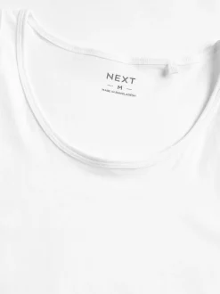 White 100% Cotton Layering Vests 10 Pack