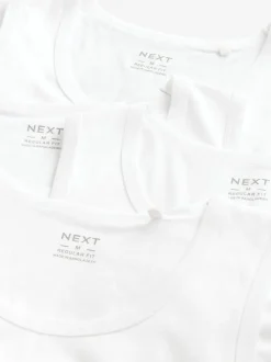 White 100% Cotton Vests 4 Pack