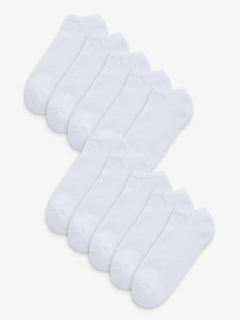 White 10 Pack Cushioned Trainers Socks