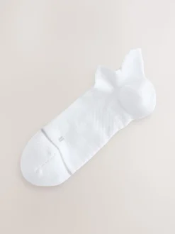 White Active Cushioned Sports Trainer Socks 4 Pack