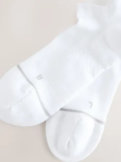 White Active Cushioned Sports Trainer Socks 4 Pack