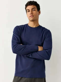 White/ Black/ Grey/ Navy Blue Long Sleeve Layering T-Shirts 5 Pack