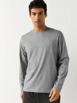 White/ Black/ Grey/ Navy Blue Long Sleeve Layering T-Shirts 5 Pack