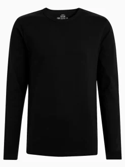White/ Black/ Grey/ Navy Blue Long Sleeve Layering T-Shirts 5 Pack