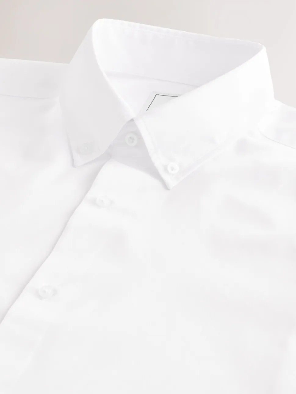 White Button Down Collar Regular Fit Easy Care Double Cuff Smart Shirt