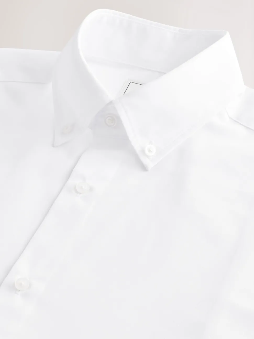 White Button Down Collar Regular Fit Easy Care Single Cuff Smart Shirt