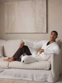 White Cotton Towelling Dressing Gown