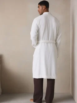 White Cotton Towelling Dressing Gown