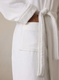 White Cotton Towelling Dressing Gown