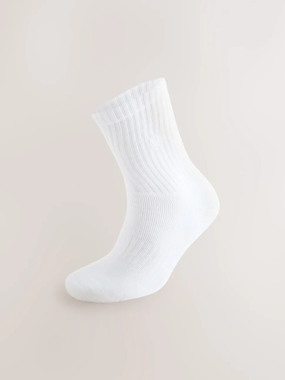White Cushioned Sole Sports Socks 10 Pack