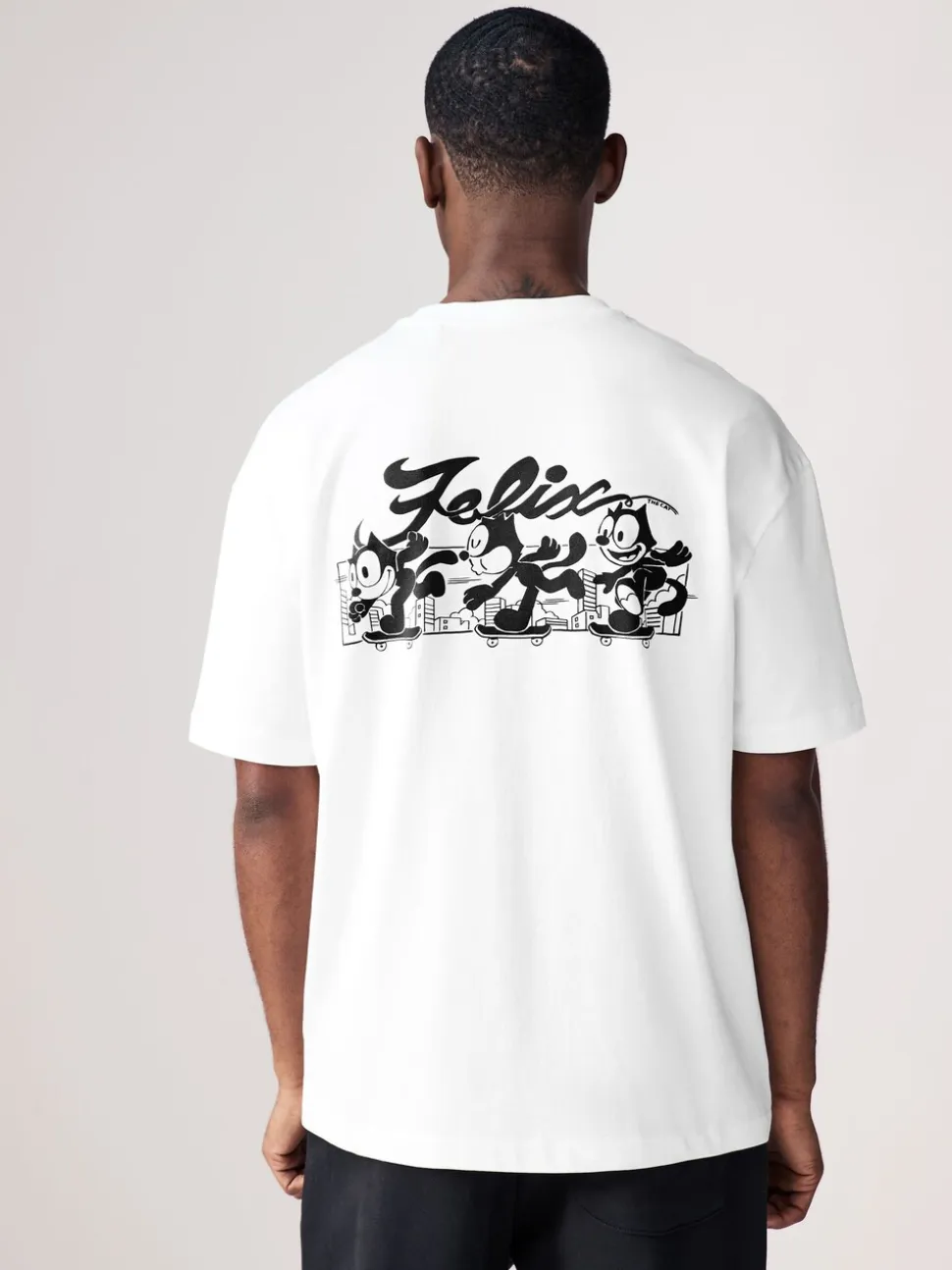 White Felix the Cat Licence 100% Cotton T-Shirt