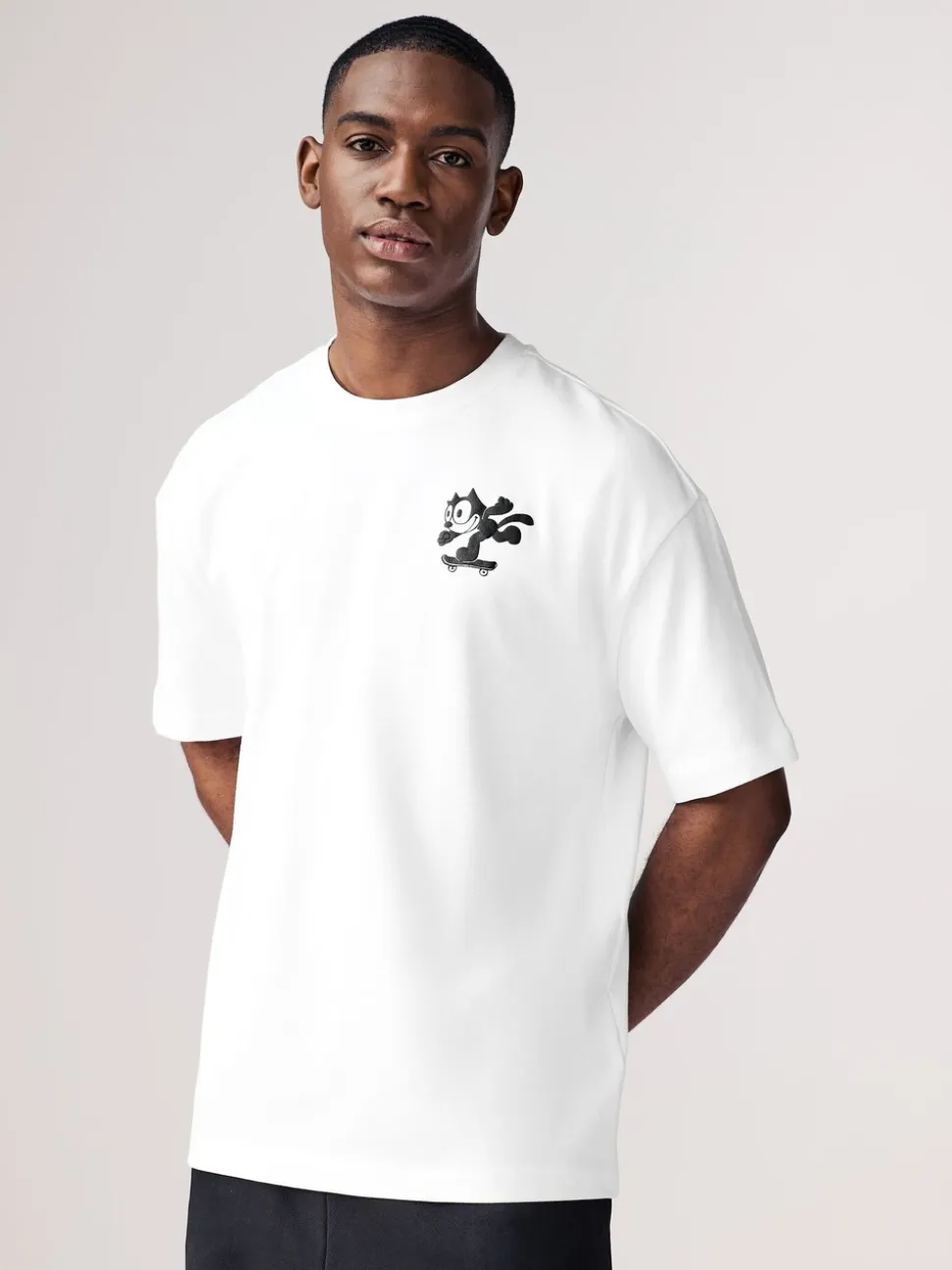White Felix the Cat Licence 100% Cotton T-Shirt