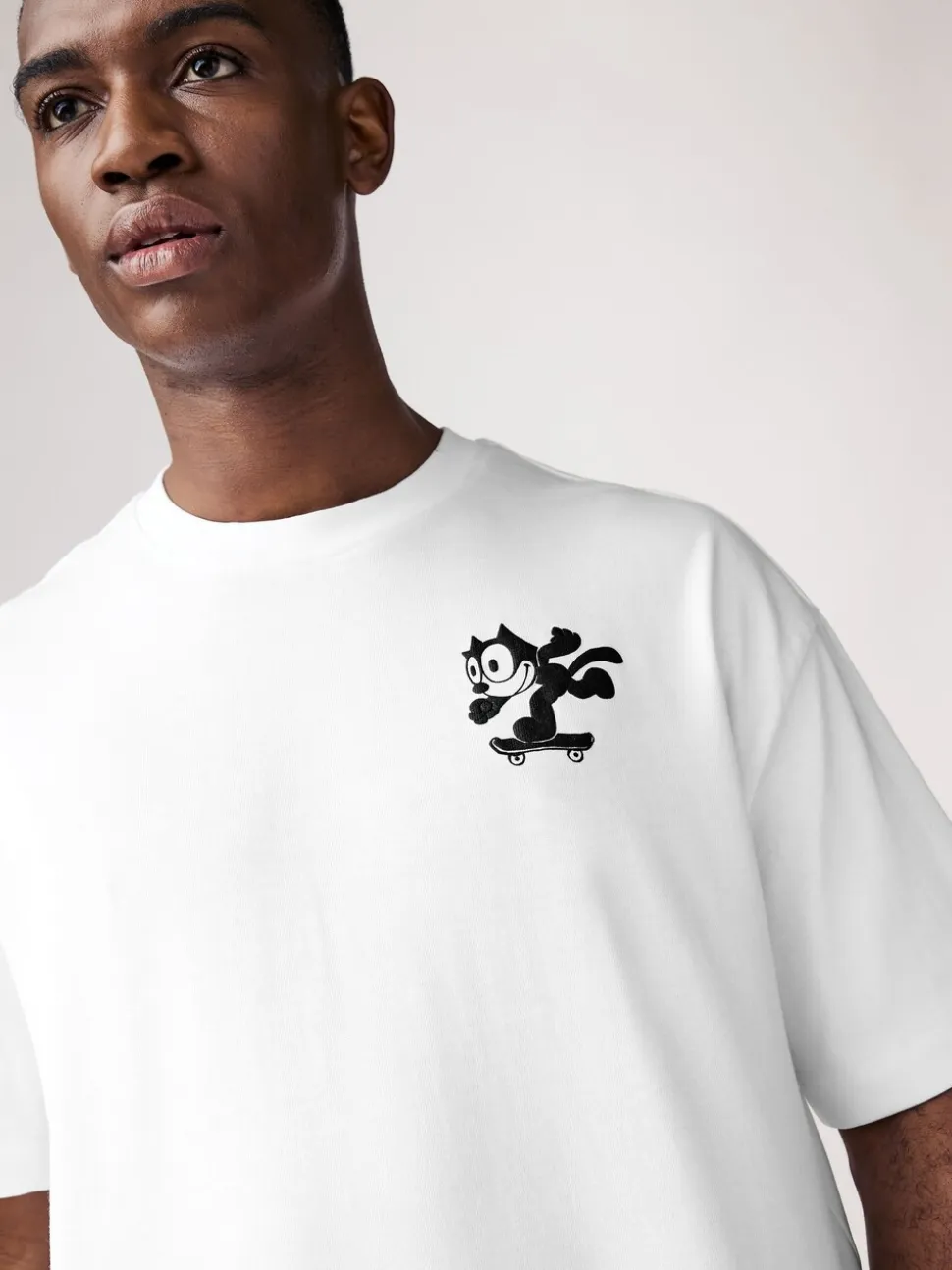White Felix the Cat Licence 100% Cotton T-Shirt
