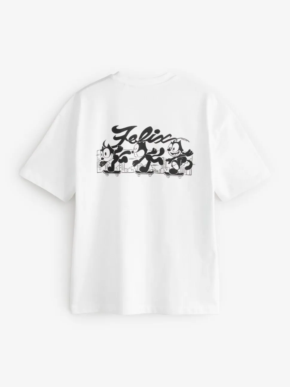 White Felix the Cat Licence 100% Cotton T-Shirt